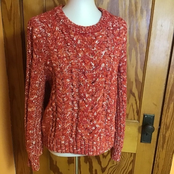 Good threads red cable knit warm sweater - Picture 10 of 12